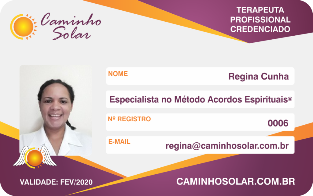 Regina Cunha - Especialista no Método Acordos Espirituais